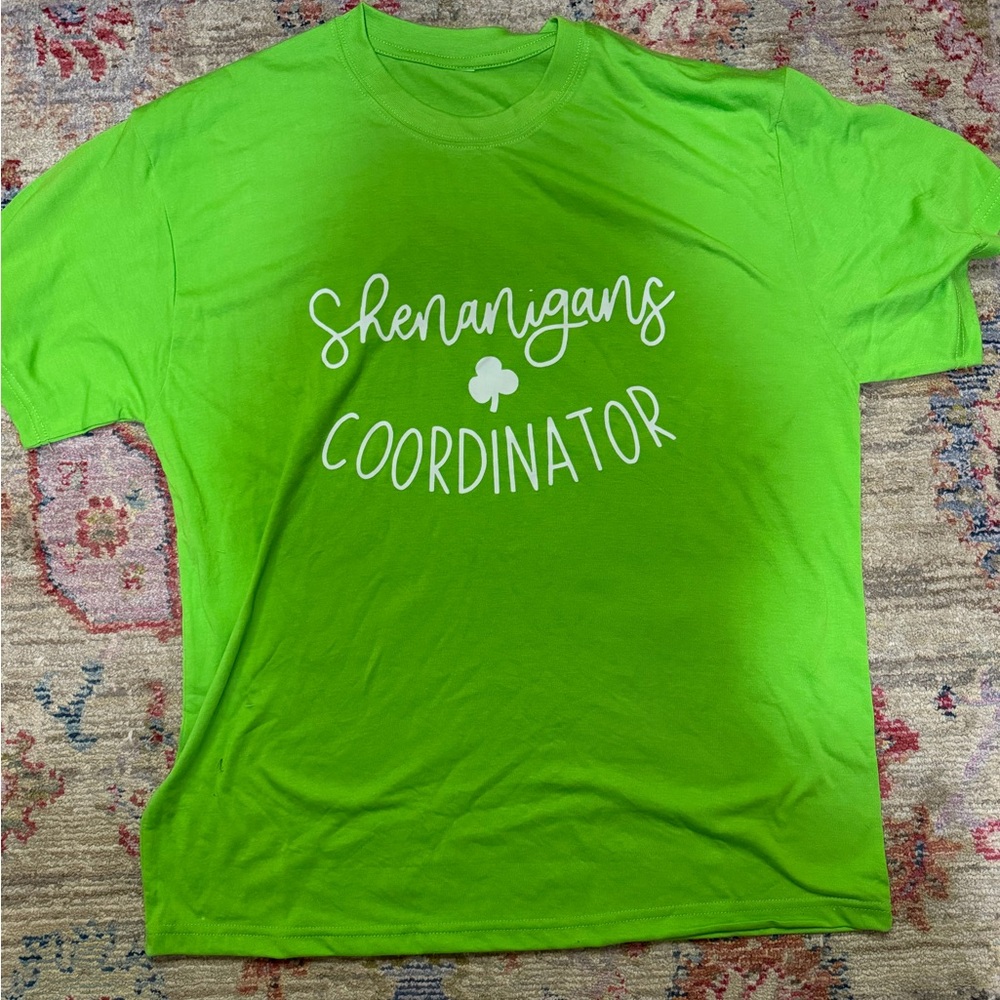 Shenanigans Coordinator Kids Tee - Bright Green